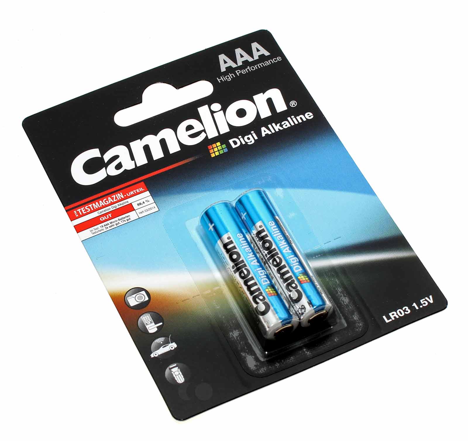 2x Camelion Digi Alkaline Batterie AAA Micro | AM4 MN2400 E92 | 1,5V 1250mAh 