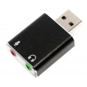 Externe USB Soundkarte | Sound Adapter mit 3,5 mm Mikrophon Kopfhörer Buchsen | Windows Mac