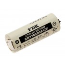 3V FDK (Sanyo) CR17450SE A Lithium Batterie, U-Lötfahne Pin Print 2/1 ++/-, 2500mAh