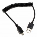 DeLOCK USB Spiral cable USB Type-A plug with micro-USB Type-B plug | up to 60cm | 83162