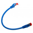 0,25m Ethernet LAN Patchkabel, Netzwerkkabel mit Rastnasenschutz (RNS), Cat. 6 S/FTP, PiMF, PVC, 250Mhz, Gigabit-fähig