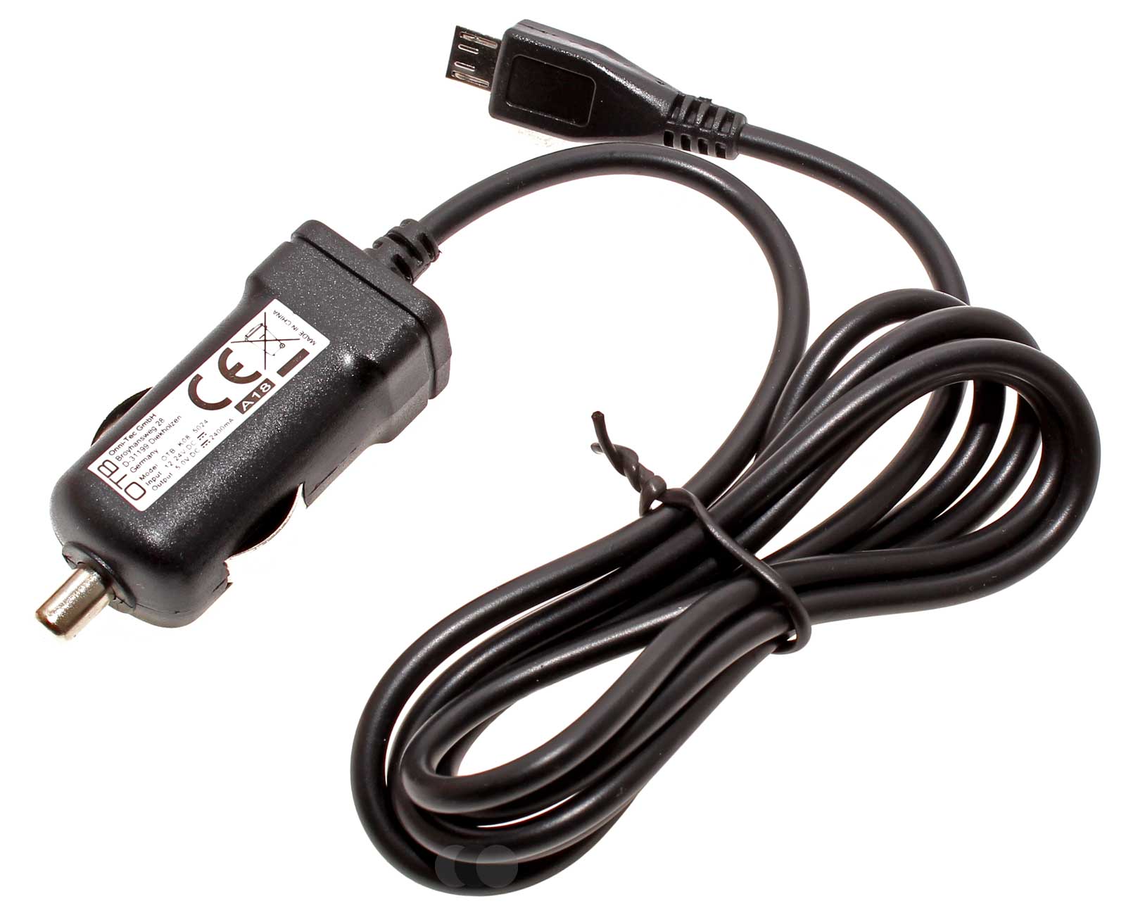 KFZ Ladekabel Ladegerät Micro USB | 12V 24V Anschluss | 2,4A / 5V | 1,1m Autoladekabel